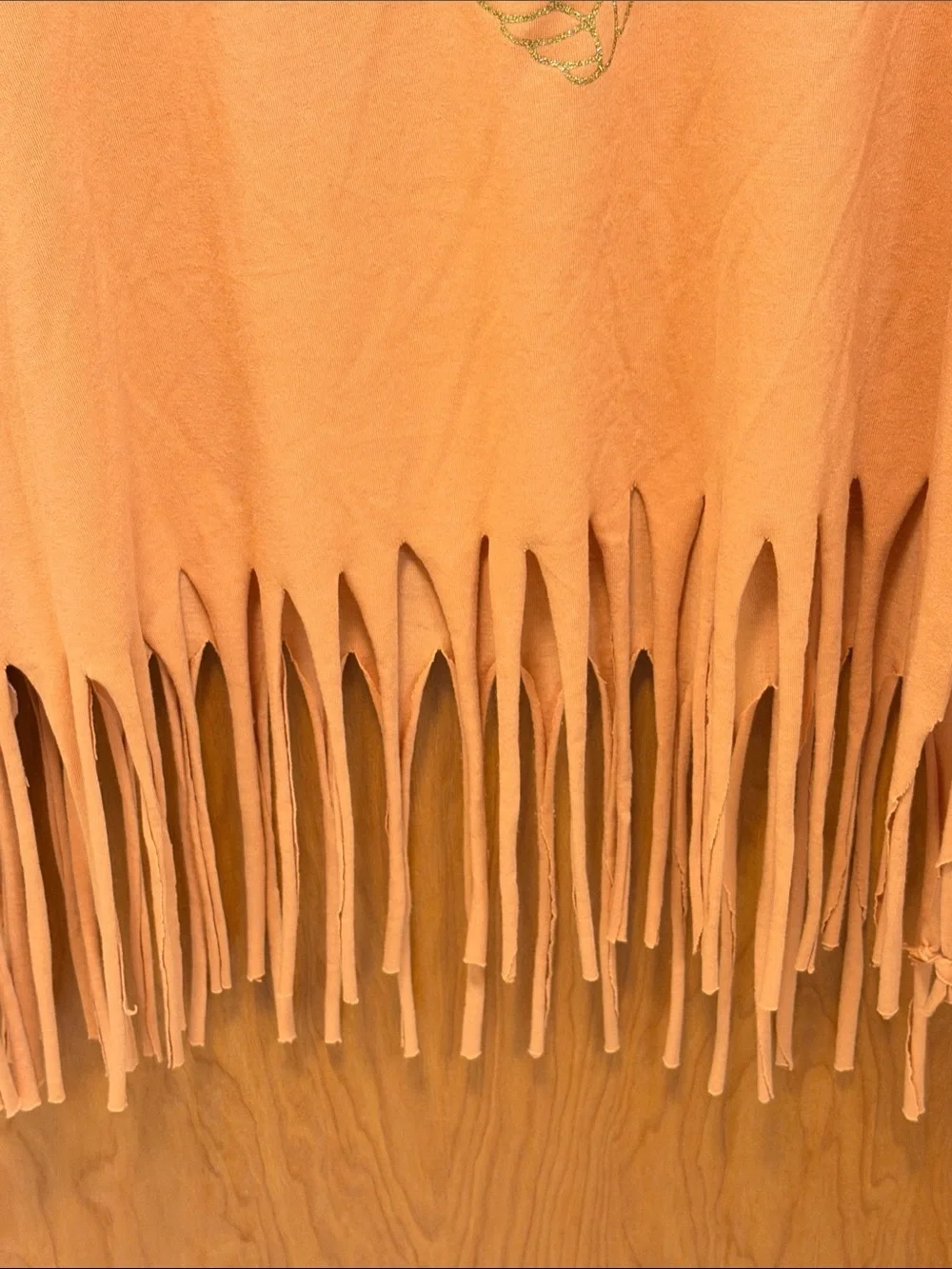 🚢🚢🚢BOGOHO🚢🚢🚢Peach Fringe Swim Coverup with Blue Nautical Print-3X - Picture 3 of 6